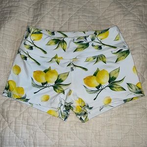 Lemon Savage Barbell booty shorts